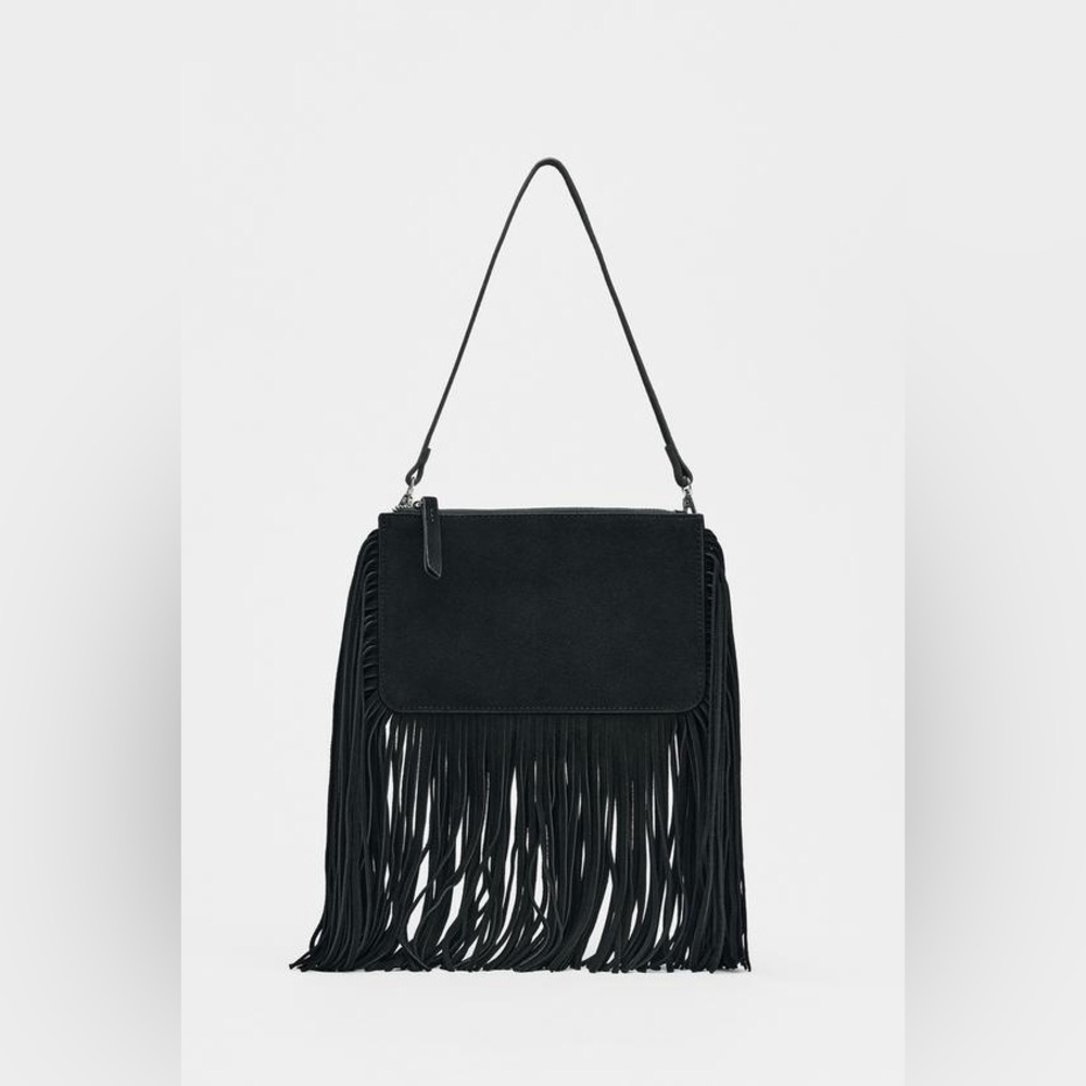 Mini suede fringe  bag - Picture 3 of 7